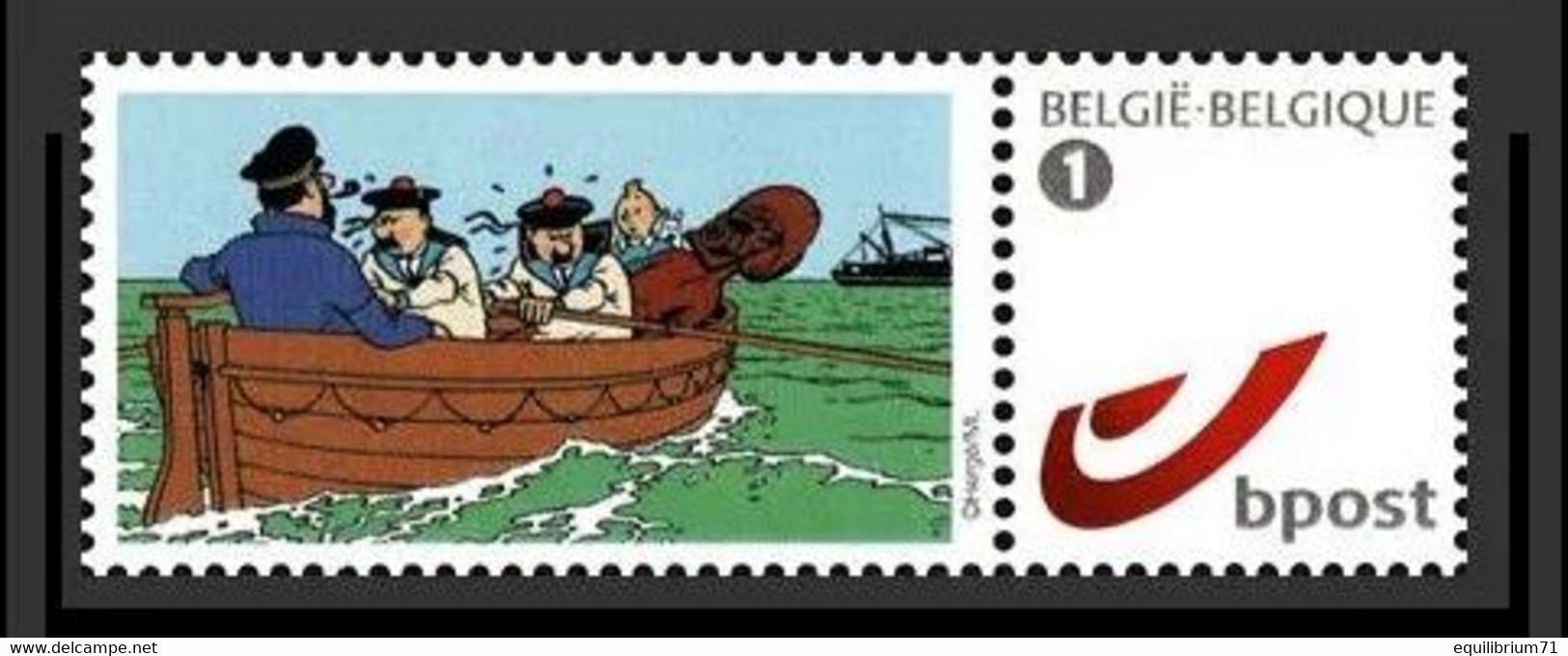 DUOSTAMP** / MYSTAMP**-  Tintin / Kuifje / Tim - Marine / (Hergé)