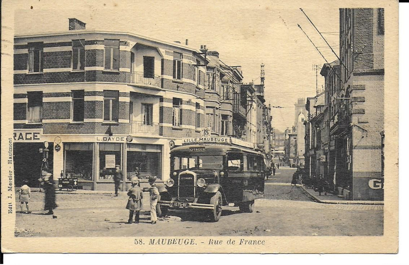 MAUBEUGE " Rue De France , Tres Beau Plan Autobus Lille Maubeuge"   N°804 - Maubeuge