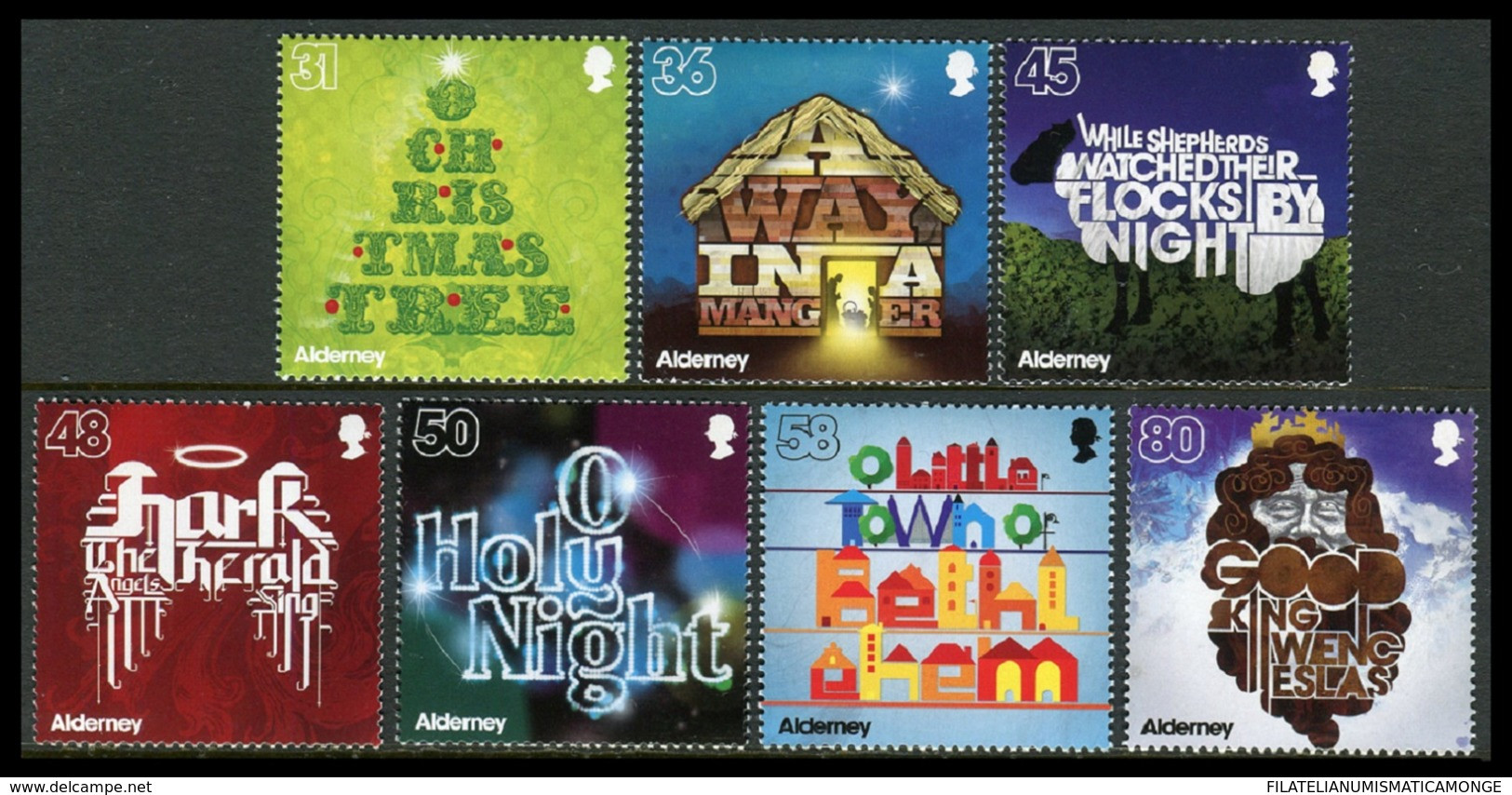 Alderney 2010  **/MNH   Correo Yvert Nº  397/403 Navidad 2010 (7 Val.) - Alderney