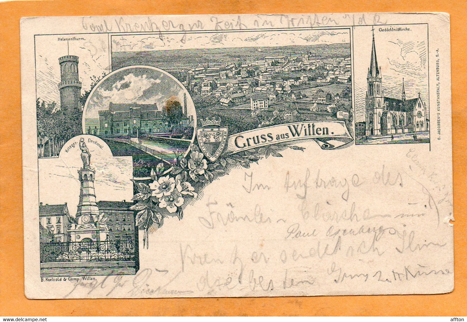 Witten Germany 1896 Postcard - Witten