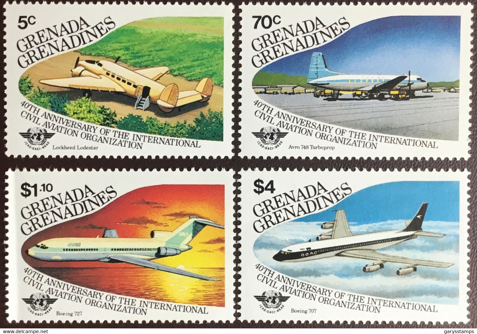 Grenada Grenadines 1985 ICAO Anniversary Aircraft MNH - Grenada (1974-...)