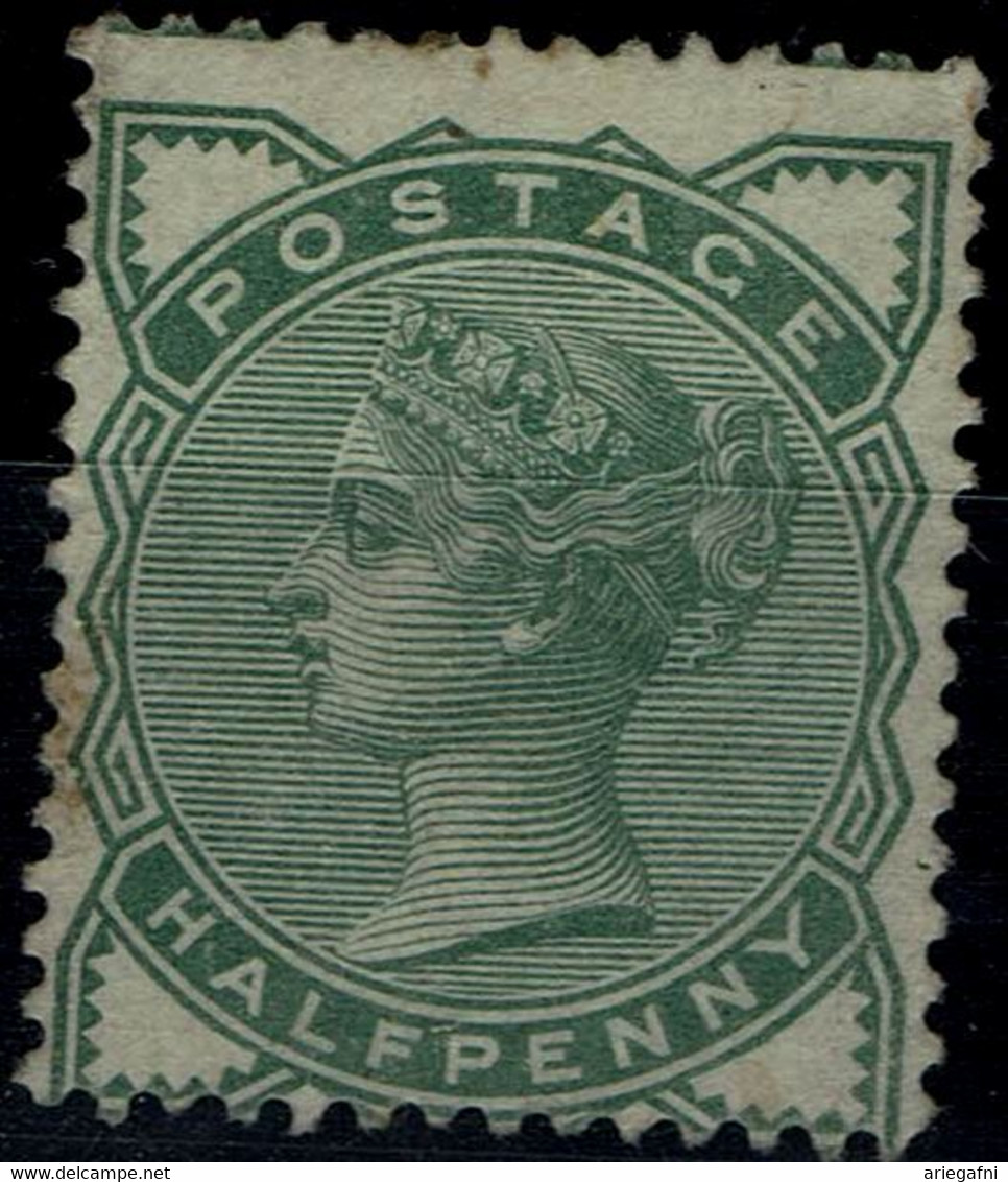 GREAT BRITAIN 1880 QUEEN VICTORIA 1/2p GREEN MI No 55 MLH VF!! - Ungebraucht