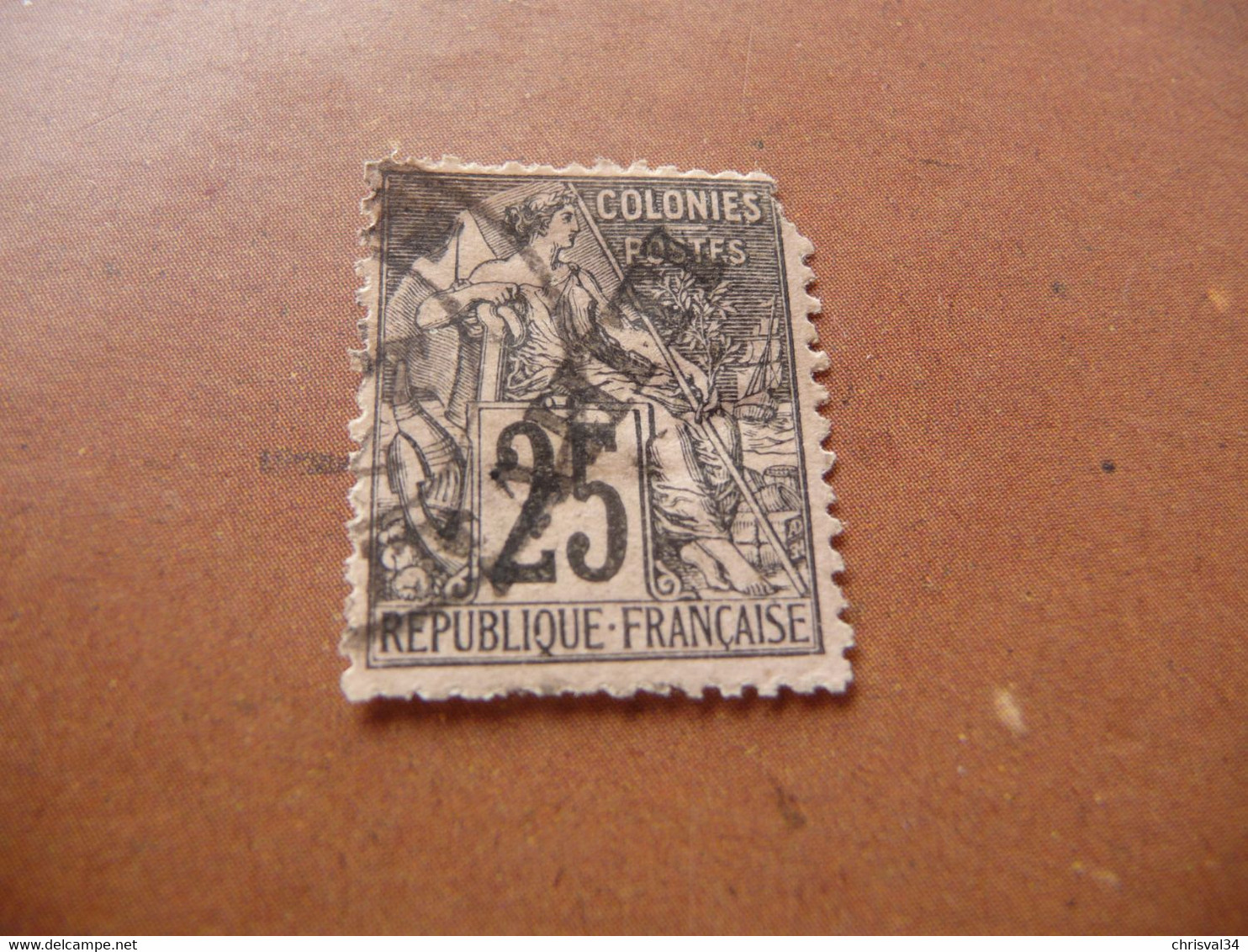 TIMBRE  COLONIES  FRANCAISES  TAHITI    N  15  COTE  55,00  EUROS  OBLITERE - Gebraucht