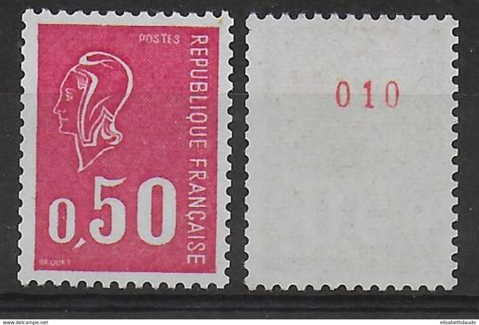 MARIANNE De BEQUET - ROULETTE N° ROUGE - YVERT 1664b GOMME NORMALE - COTE = 25 EUR - Coil Stamps