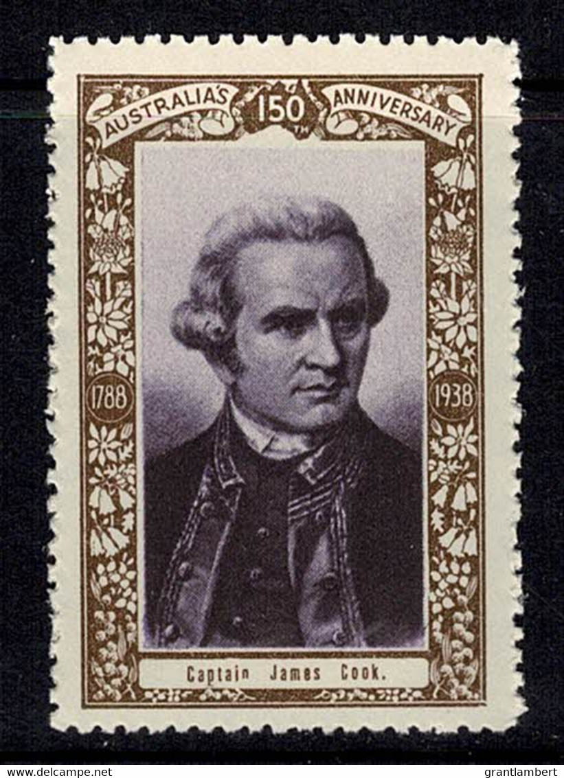 Australia 1938 Captain James Cook 150th Anniversary Cinderella MNH - Cinderellas