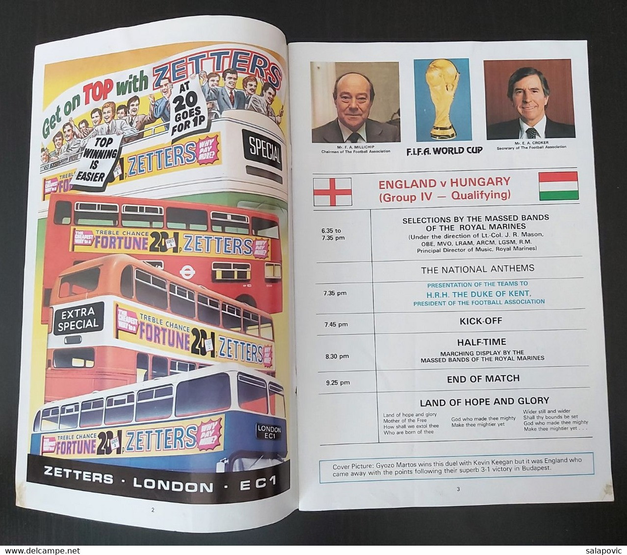 1981 ENGLAND V HUNGARY OFFICIAL MATCH PROGRAMME 18/11/1981 WORLD CUP QUALIFIER, FOOTBALL - Libri