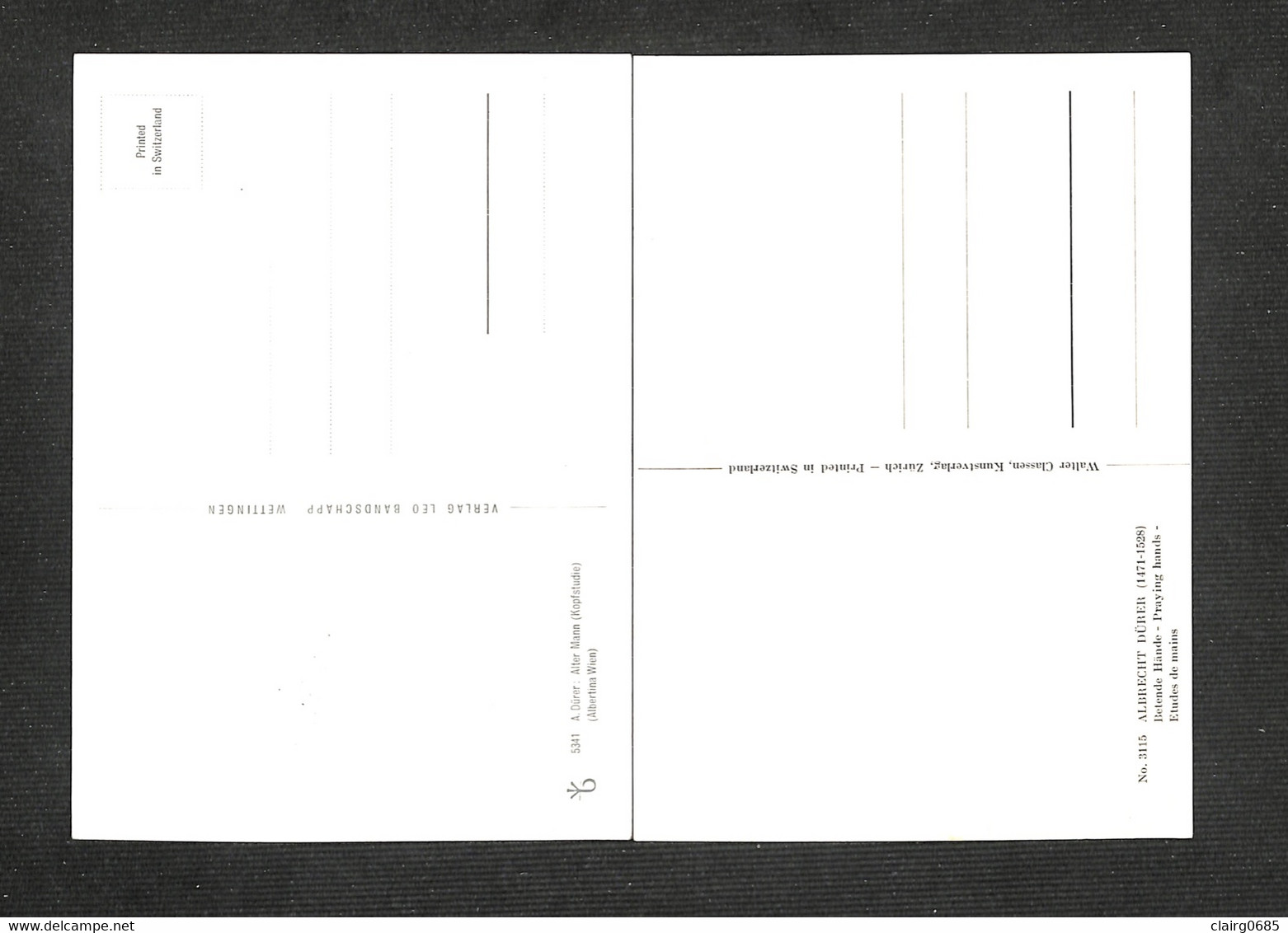 SARRE - SARR - SAARBRUCKEN - 2 Cartes Maximum 1955 - 1956 - Albrecht DÜRER - Alter Mann - Betende Hände - Cartoline Maximum