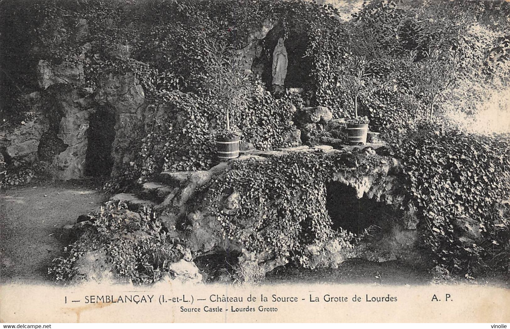 A-20-3631 : SEMBLANCAY. CHATEAU DE LA SOURCE. GROTTE DE LOURDES - Semblançay