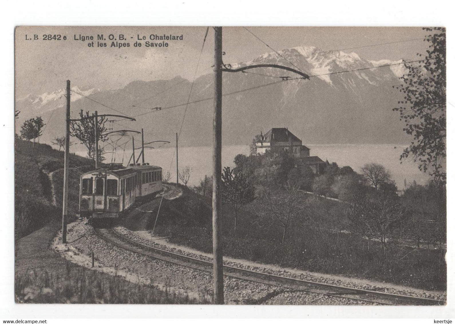 Zwitserland Schweiz Suisse - Ligne MOB Le Chatelard Et Les Alpes De Savoie - Tram - 1911 - Other & Unclassified