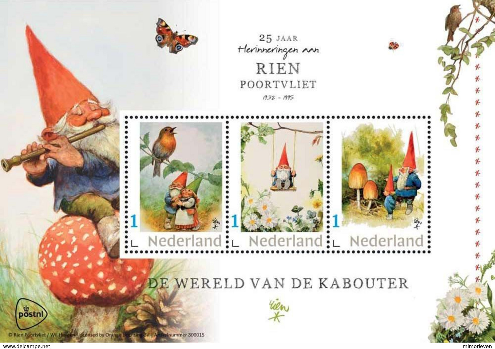 MBB-BK1-622 MDB -MPP MINT ¤ NEDERLAND 2020 3w In Serie ¤ BIRDS - MUSHROOMS - DE WERELD VAN DE KABOUTER - Other & Unclassified