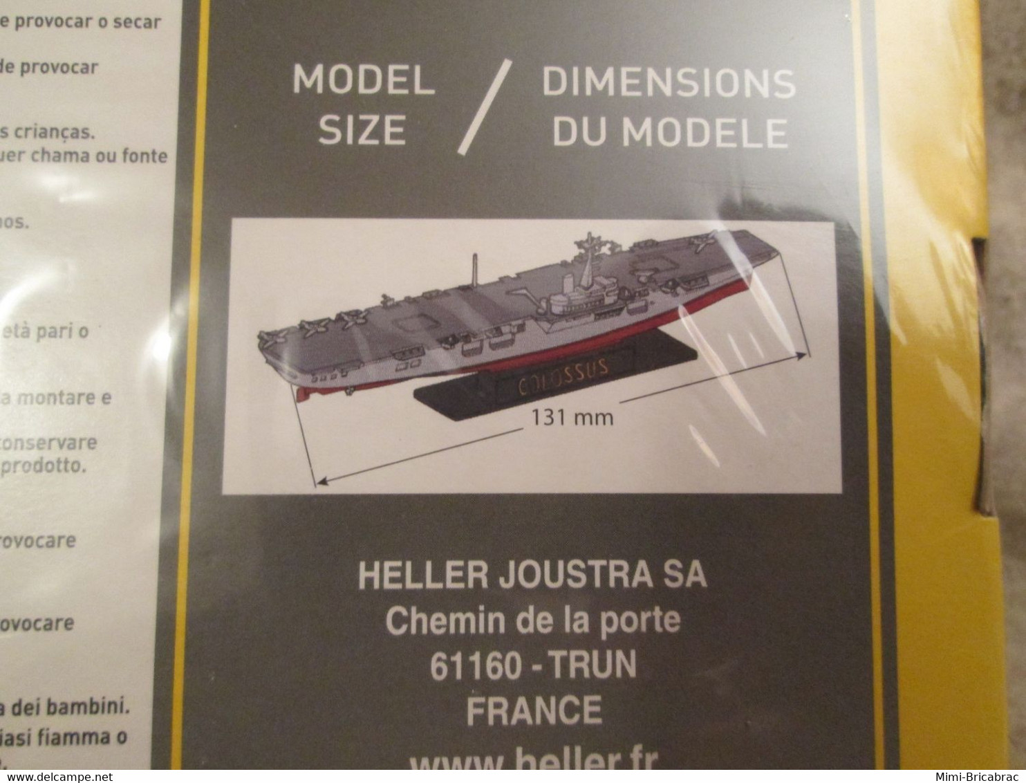Maquette HELLER Porte Avions GB COLOSSUS + Cuirassé Boche BISMARCK + COLLE  PINCEAU PEINTURE Vaut Au Moins 35€ En Magas1 - Boats