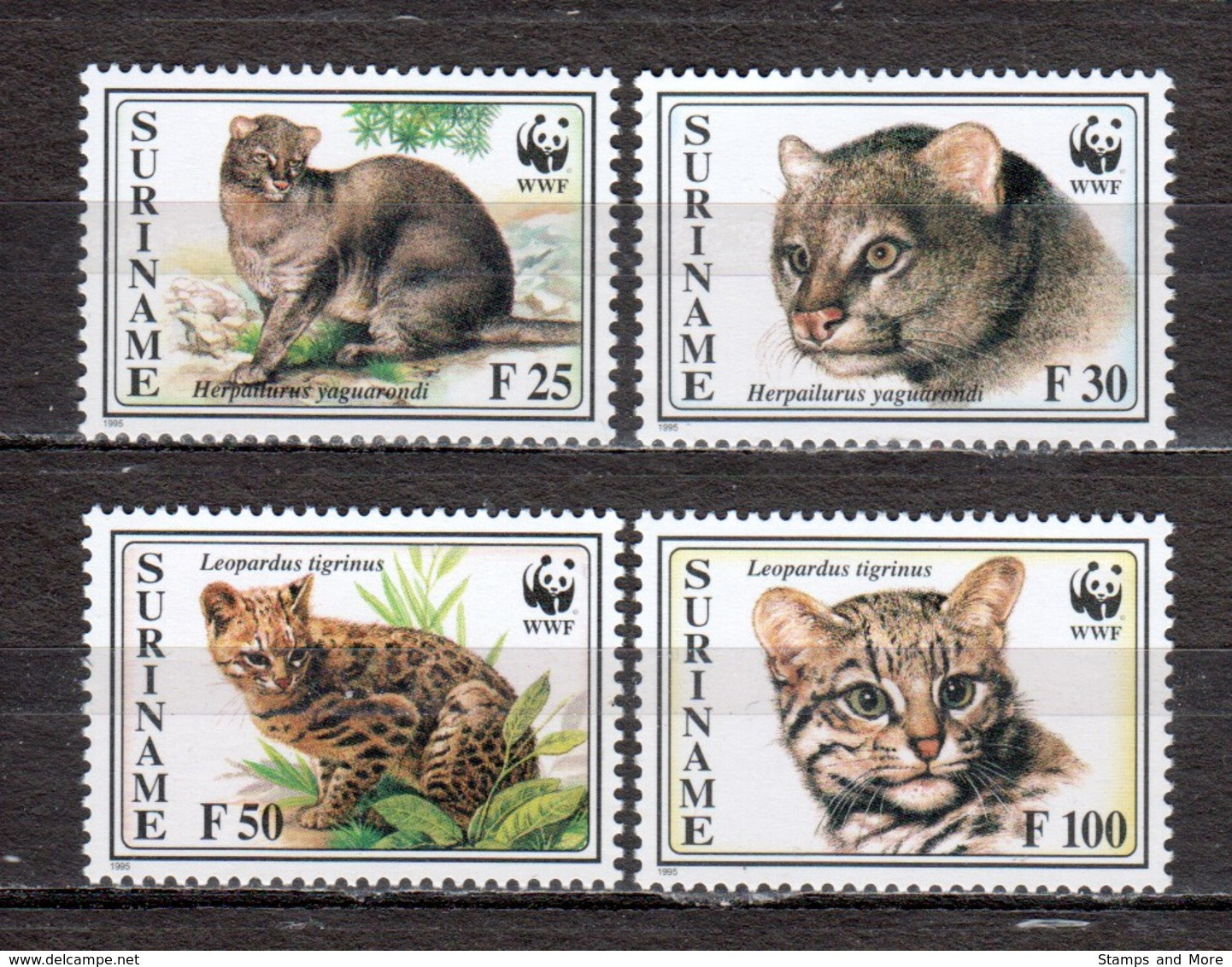 Surinam 1995 Mi 1514-1517 MNH WWF - WILD CATS - Nuevos