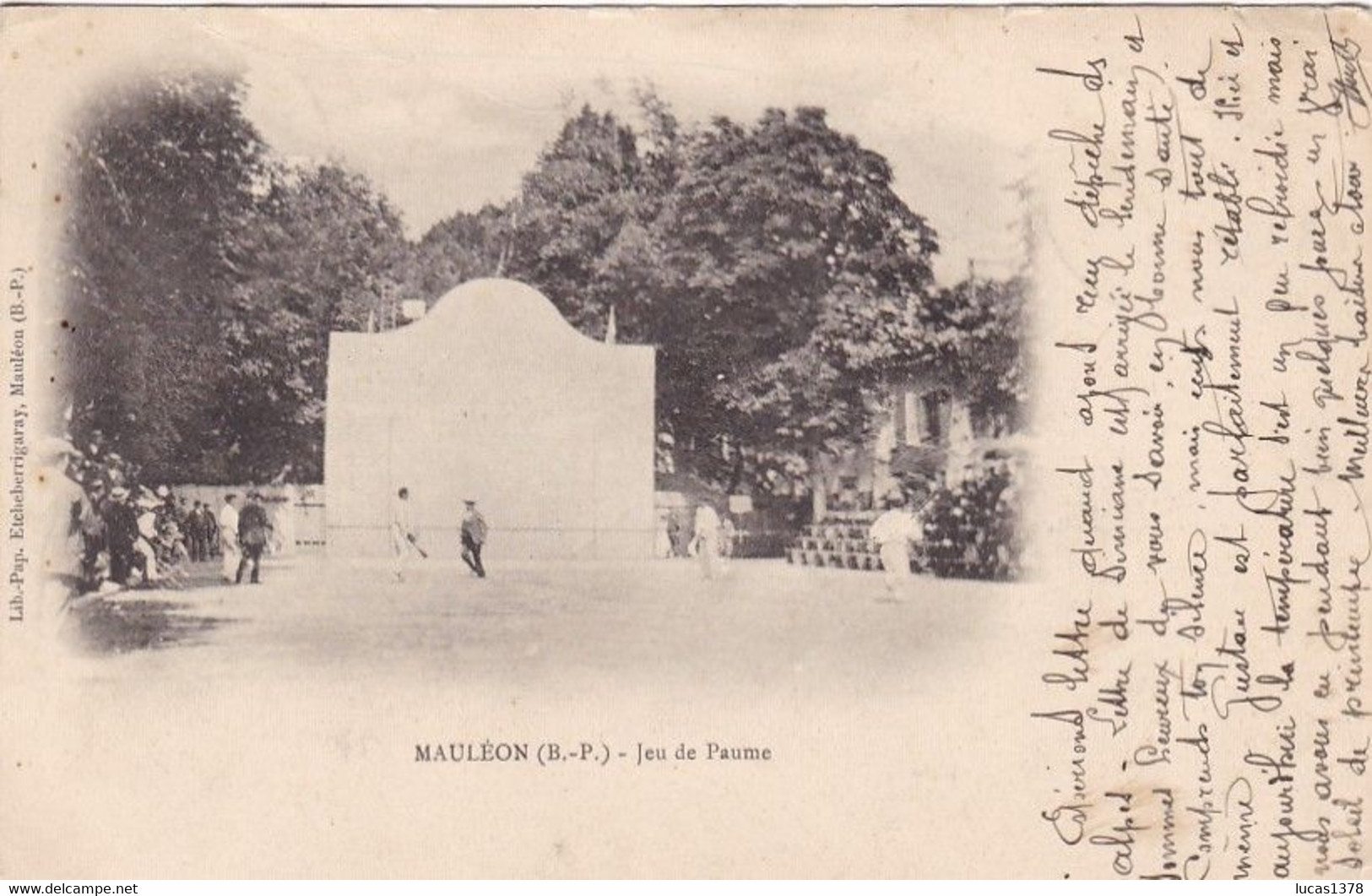 64 / MAULEON / JEU DE PAUME / PRECURSEUR / DEPART AROUE 1904 - Mauleon Licharre