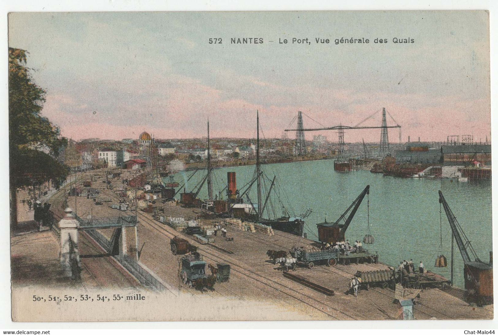 Nantes (Loire-Atlantique - 44) - Le Port, Vue Générale Des Quais. Carte Postale Couleur. Editions F. Chapeau, Nantes - Nantes