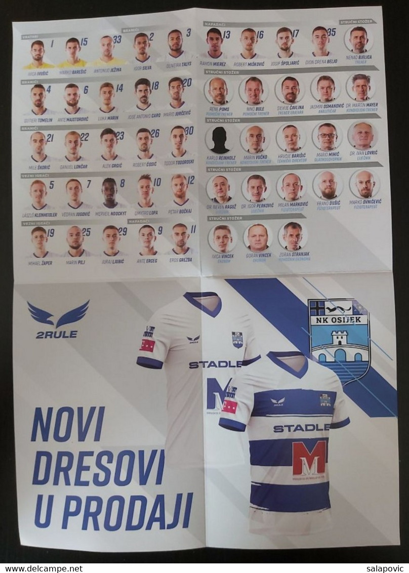 NK OSIJEK - HNK RIJEKA 12.9.2020 Match Program - Sonstige & Ohne Zuordnung