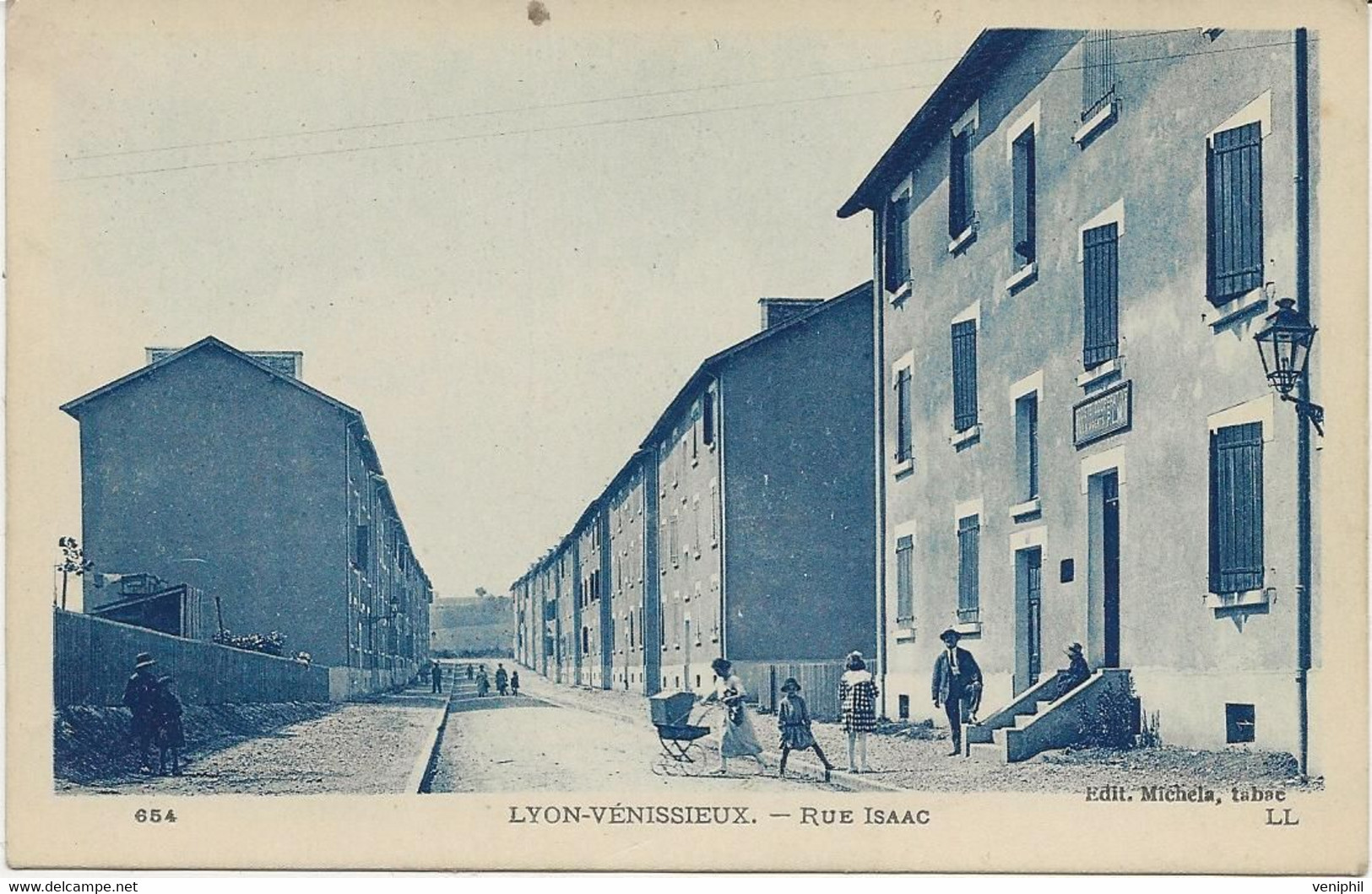 CARTE VENISSIEUX RHONE -RUE ISAAC -  ANNEE 1924-30 - Vénissieux