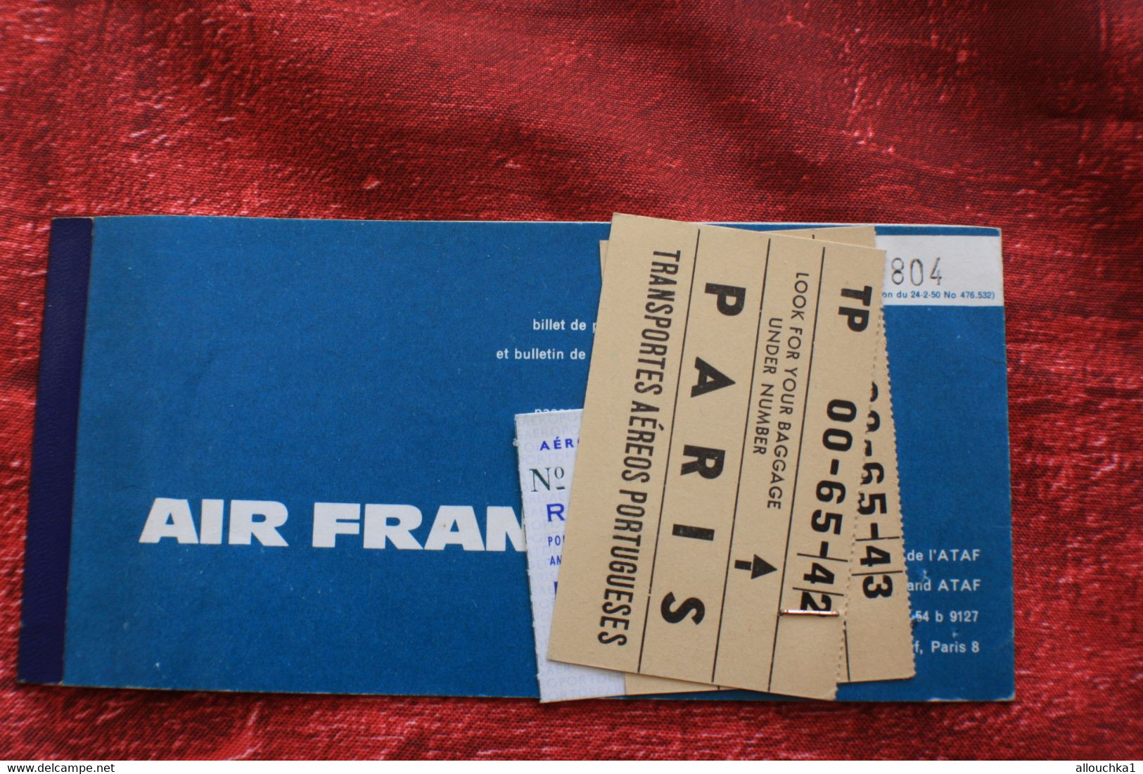 AIR FRANCE PARIS-ORLY//LISBONNE-Carte Embarquement-Billet Avion Transport Aviation Commerciale Ligne Aérienne Portuguese - Boarding Passes