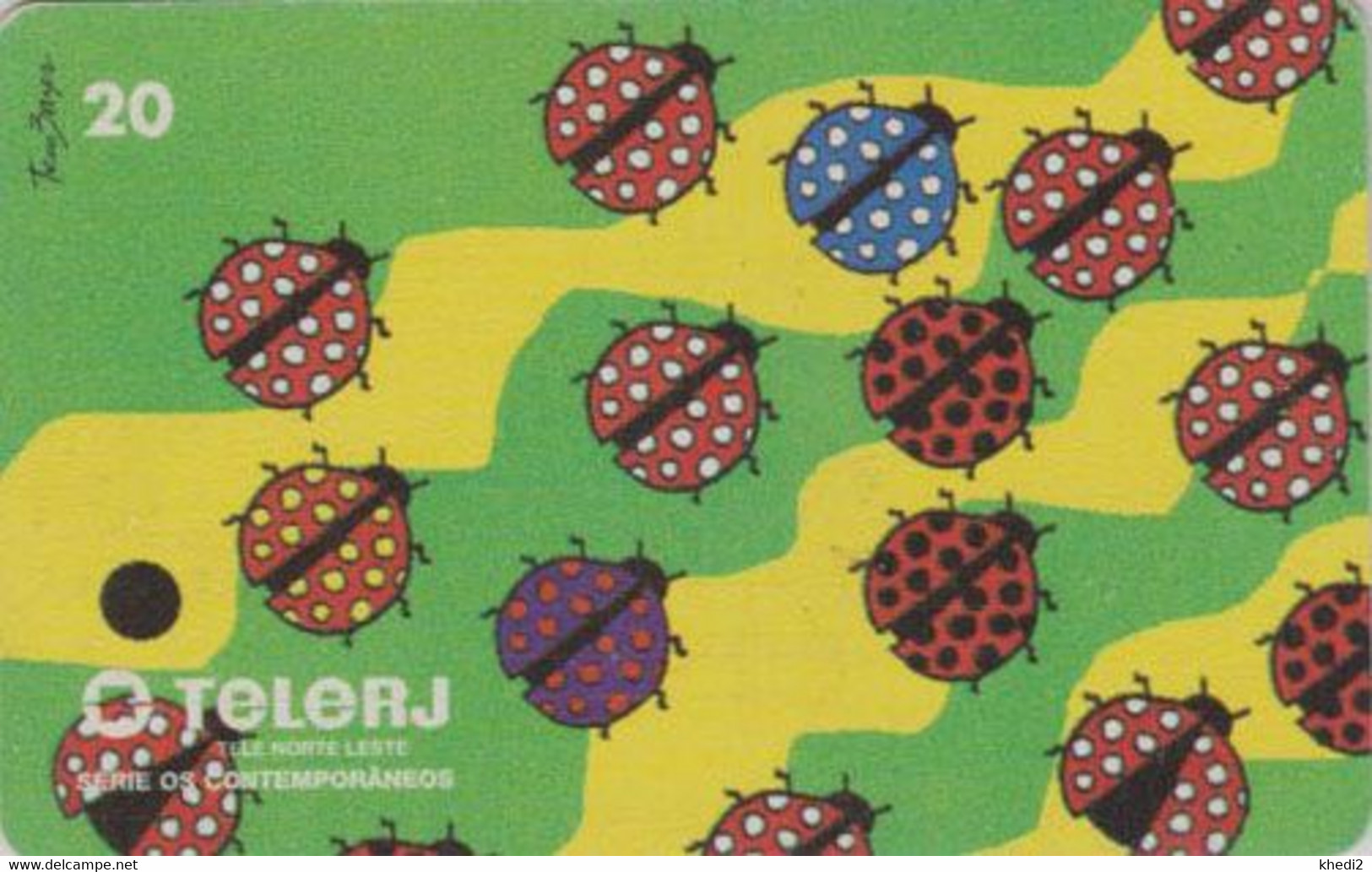 Télécarte BRESIL - TELERJ - ANIMAL - COCCINELLE  - LADYBIRD BRAZIL BRASIL Phonecard - MARIENKÄFER - 34 - Lieveheersbeestjes