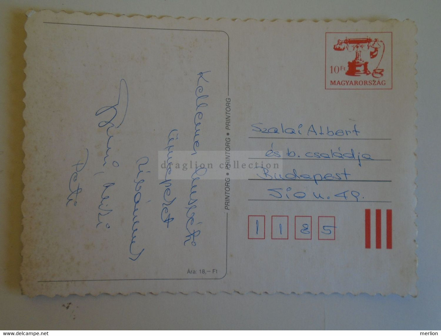 D173796  Hungary Postal Stationery Entier -Ganzsache - 10  Ft   PRINTORG - Interi Postali
