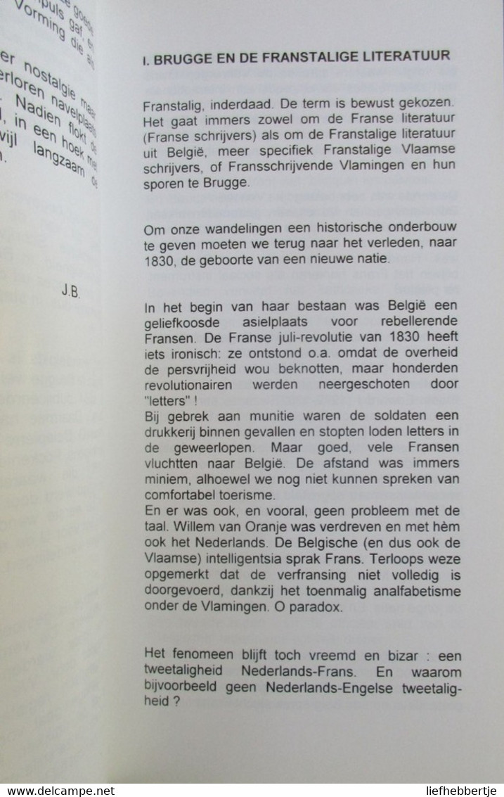 Brugge En De Franstalige Letterkunde - Door Jo Berten - Historia
