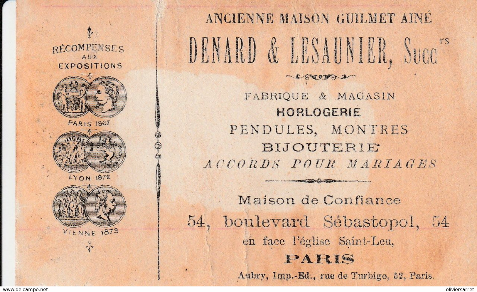 Chromos  A La Pomme D'or Paris Horloger Bijoutier Une Partie De Canot - Autres & Non Classés