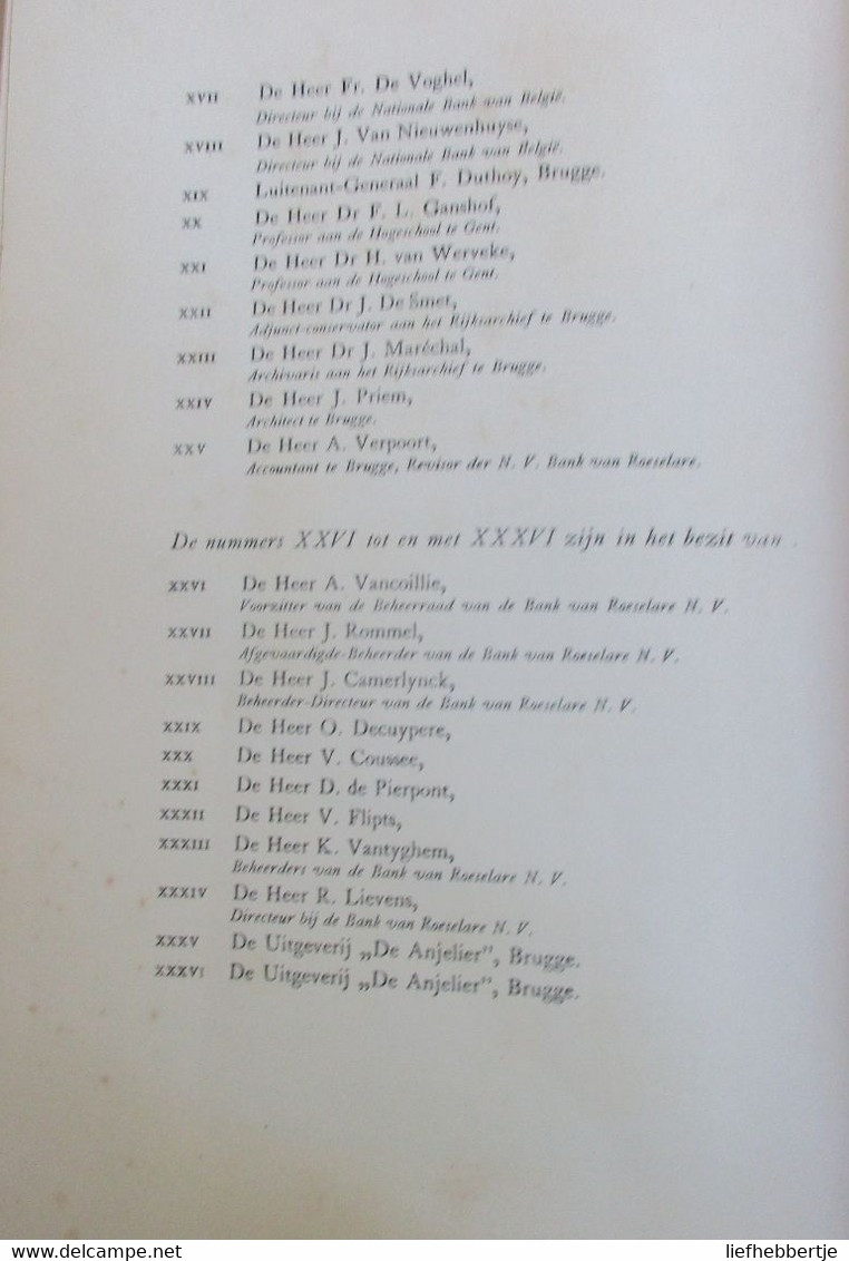 Geschiedenis van de Brugse Beurs - door Jos. Marechal - 1949  -  Brugge