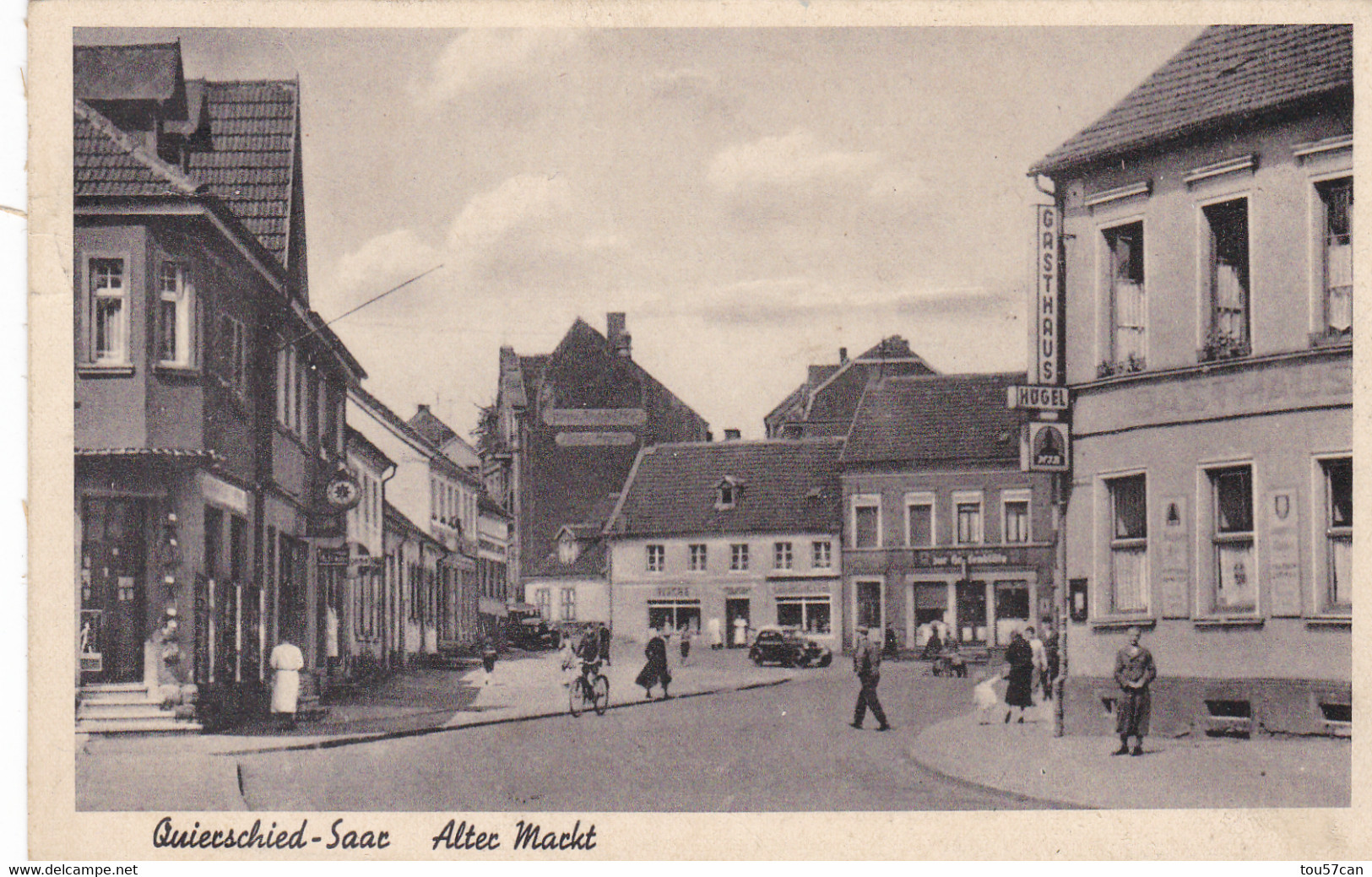 QUIERSCHIED - SAARBRÜCKEN - SAAR - DEUTSCHLAND - BELEBTE ANSICHTKARTE 1948. - Saarbruecken