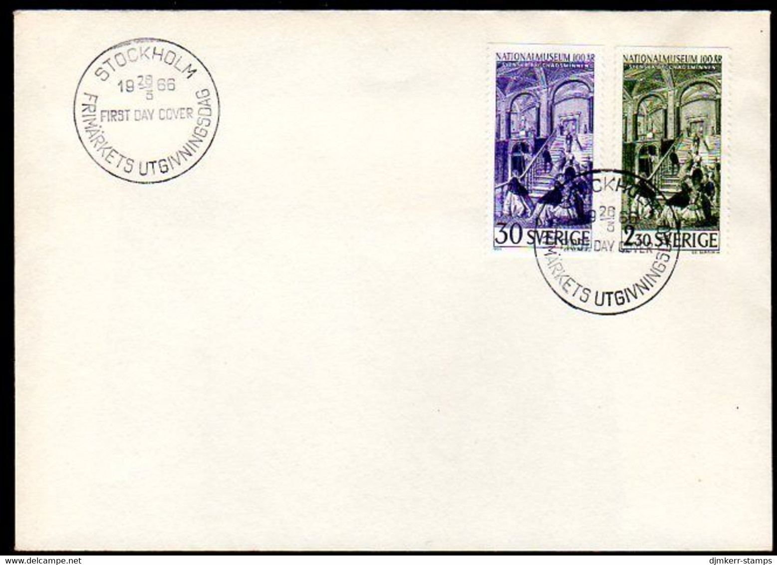 SWEDEN 1966 National Museum  FDC.  Michel 549-50 - FDC