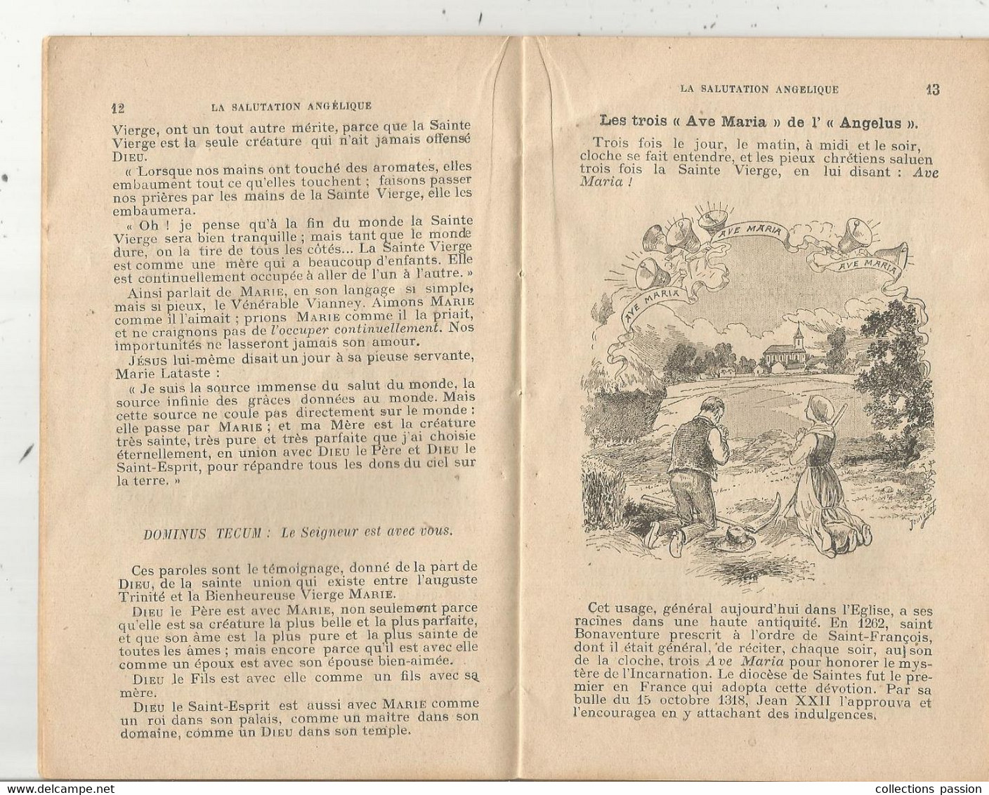 RELIGION , LA SALUTATION ANGELIQUE en histoires , Abbeville , ed. Paillart , 33 pages , 8 scans , frais fr 1.85 e