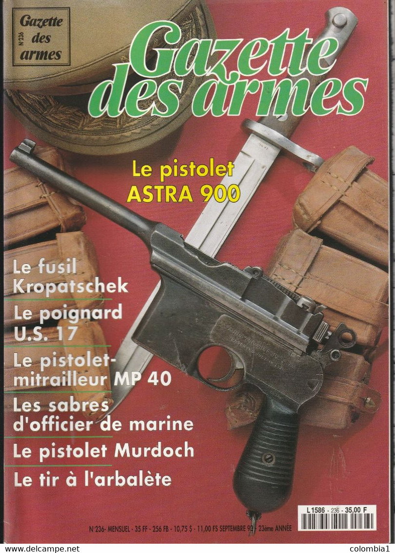 GAZETTE DES ARMES N 236 Année 1993 (voir Detail) - Français