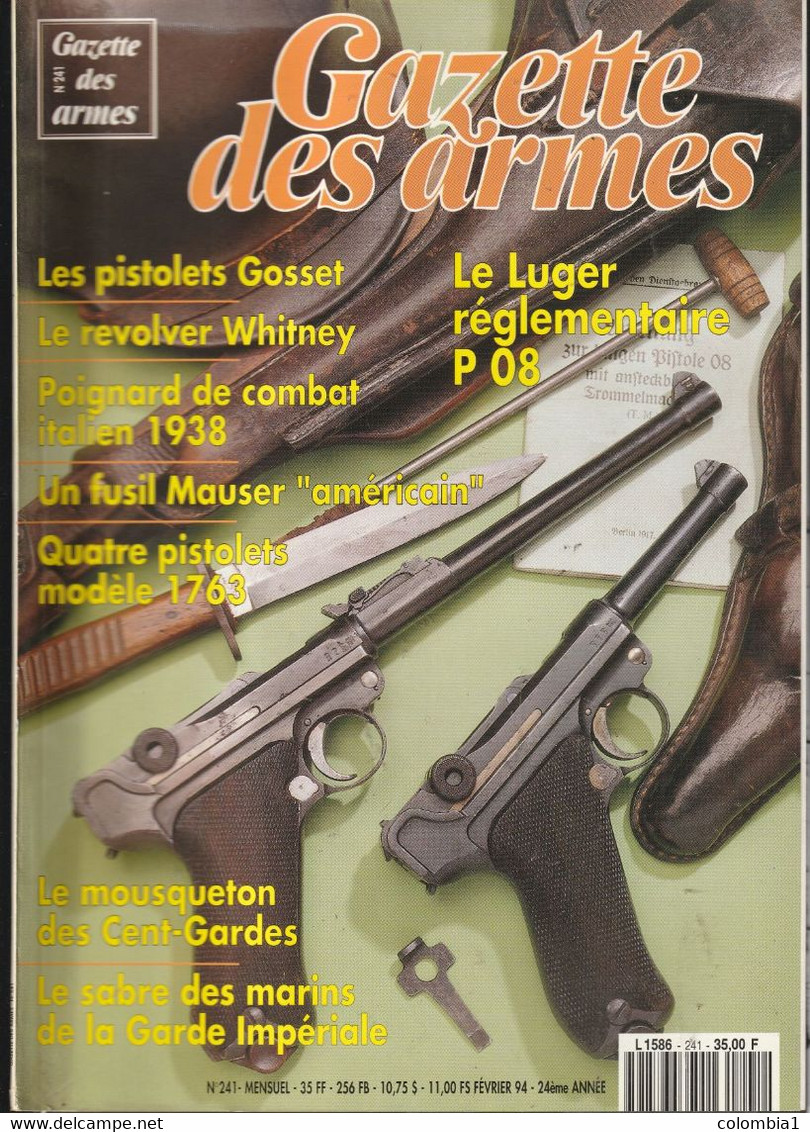 GAZETTE DES ARMES N 241 Année 1994 (voir Detail) - French