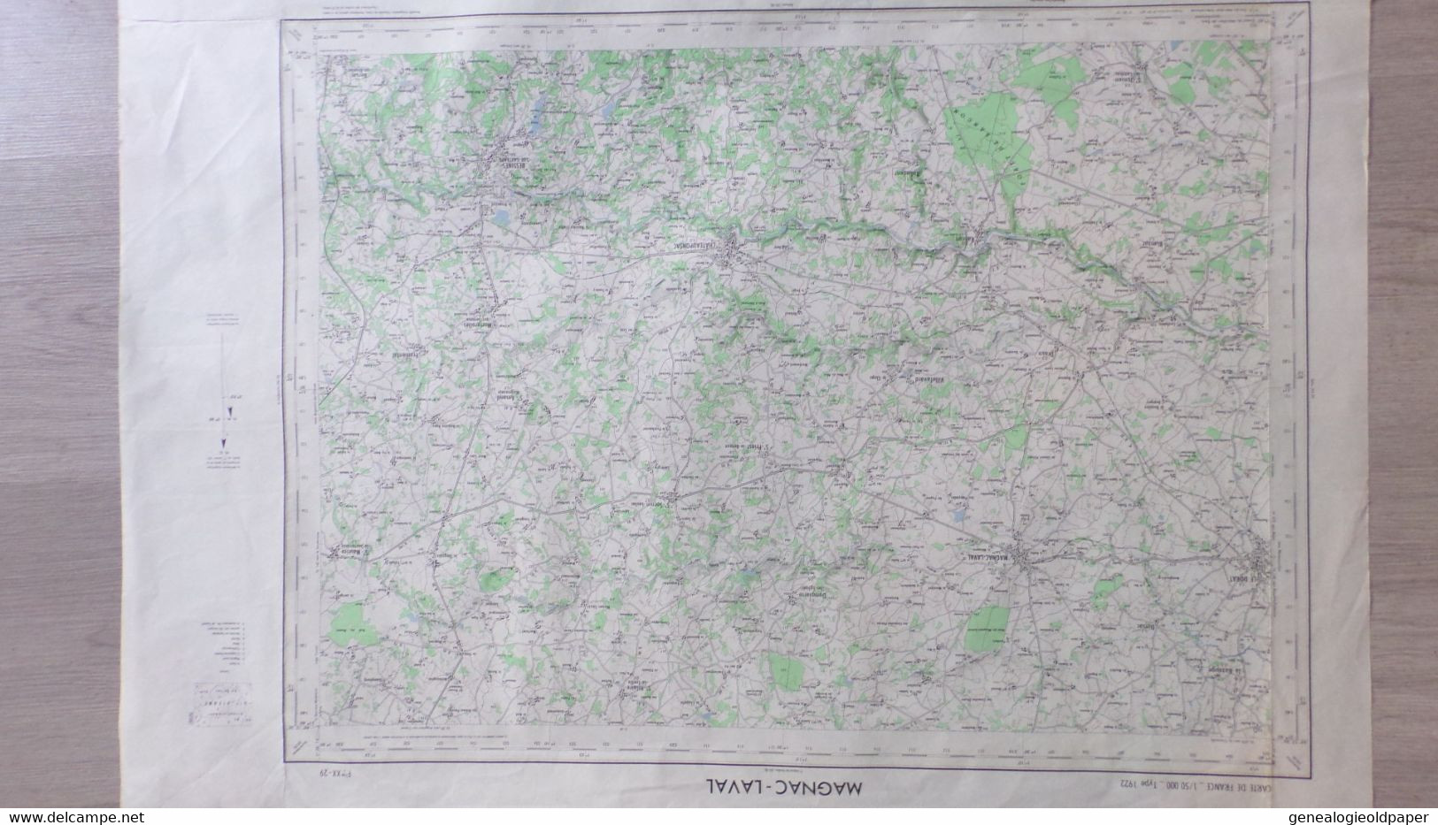 87- MAGNAC LAVAL-RARE CARTE PLAN 1966- CHATEAUPONSAC-BESSINES-SAINT AMAND MAGNAZEIX-FROMENTAL-SAINT SORNIN LEULAC-RANCON - Posters