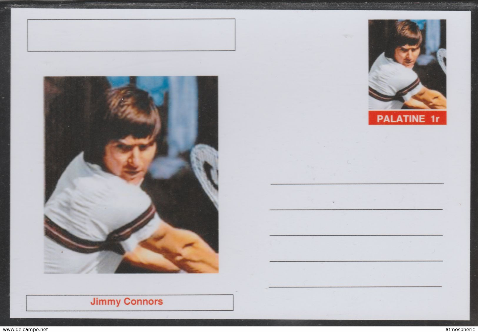 69228 Palatine (Fantasy) Personalities On Glossy Postal Card - Jimmy Connors (tennis) - Non Classificati