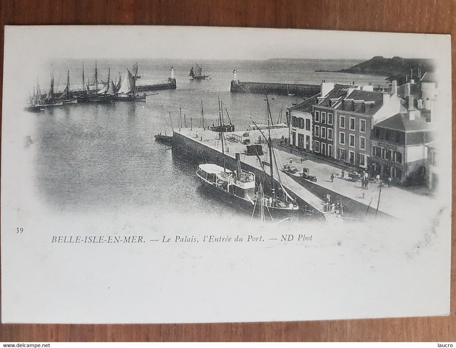 Belle Ile En Mer.le Palais,l'entrée Du Port.précurseur Dos Non Divisé.édition ND 39 - Palais