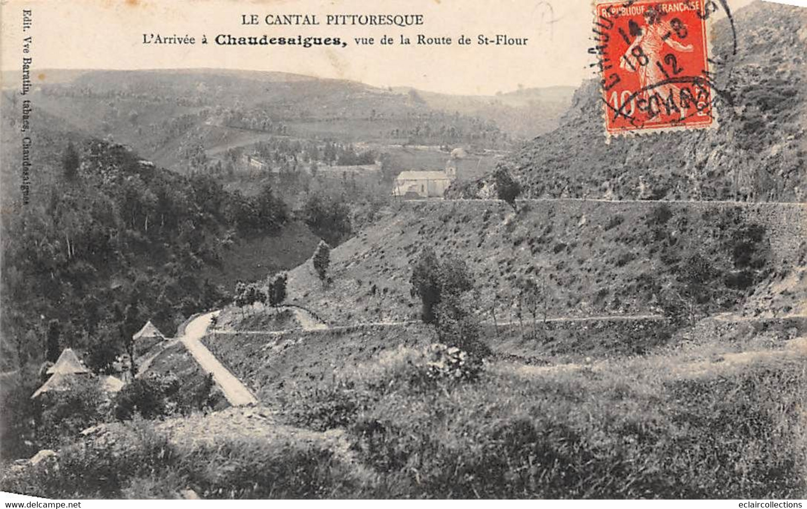 Chaudesaigues         15           Vue De La Route De Saint Flour           (Voir Scan) - Autres & Non Classés