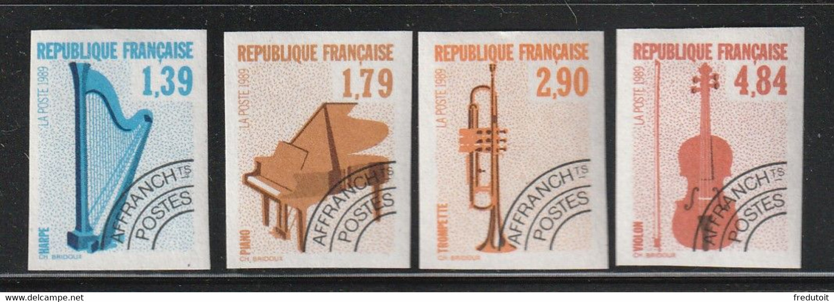 FRANCE - NON DENTELE - PREO N°202/5 ** (1989) Instruments De Musique - Non Classés