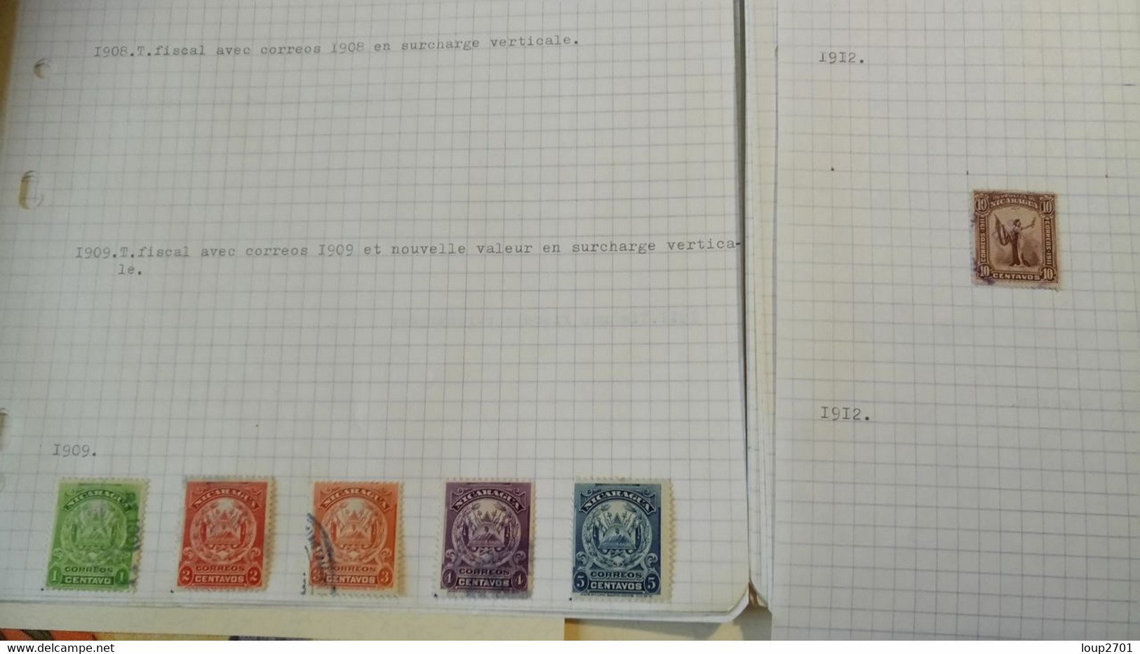 DM118 NICARAGUA LOT FEUILLES NEUFS / OB A TRIER COTE++ DÉPART 10€ - Nicaragua