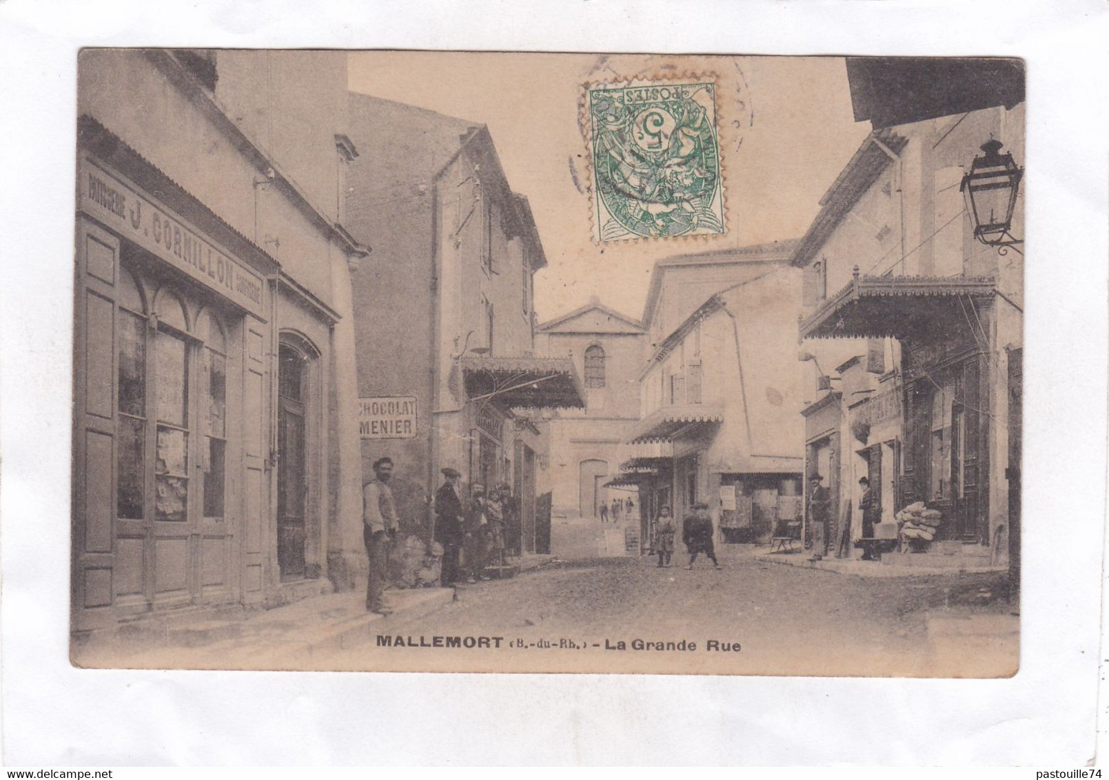 CPA :  14 X 9  -  MALLEMORT  -  La  Grande  Rue - Mallemort