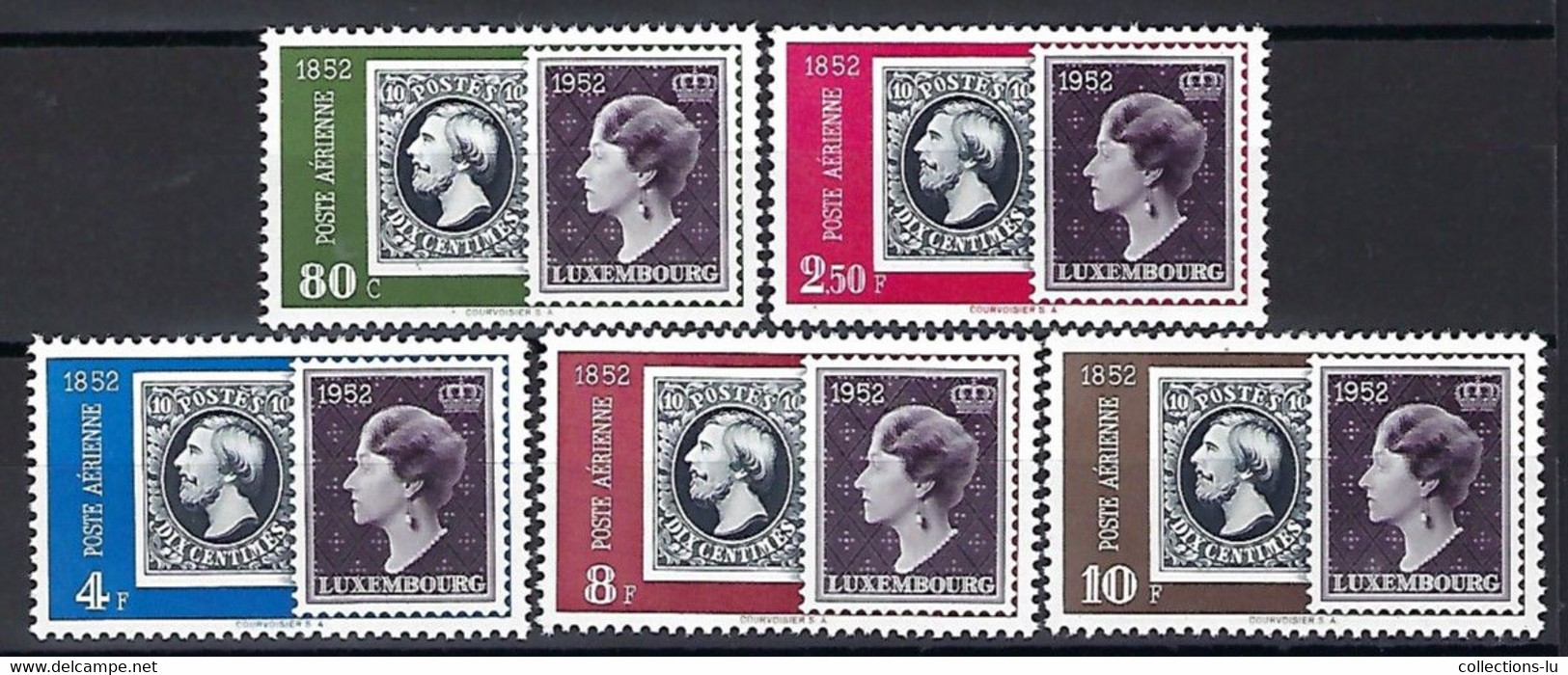 Luxembourg - Luxemburg  Timbres  1952  Centenaires Des Timbres  Série   MNH **  KW 100 - Blocs & Feuillets