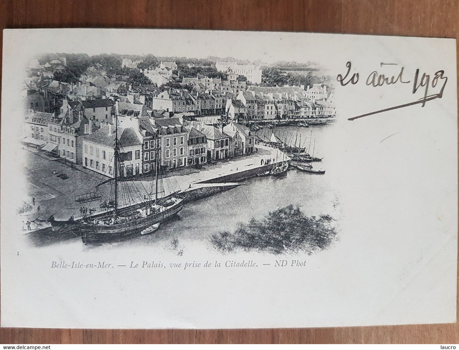 Belle Ile En Mer.le Palais,vue Prise De La Citadelle.précurseur Dos Non Divisé.édition ND 1 - Palais