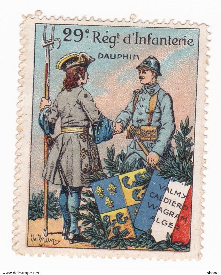 Vignette Militaire Delandre - 29ème Régiment D'infanterie - Militärmarken