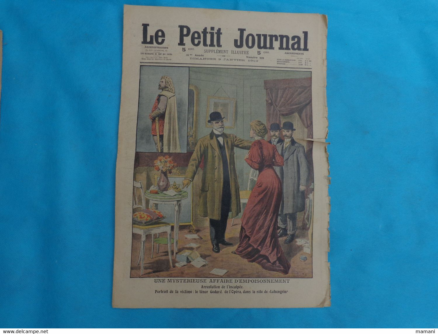 3 Numeros Le Petit Journal Janvier N°2-9-30 De 1910 Albert Elisabeth-inondation Espagne-chanteler - Other & Unclassified