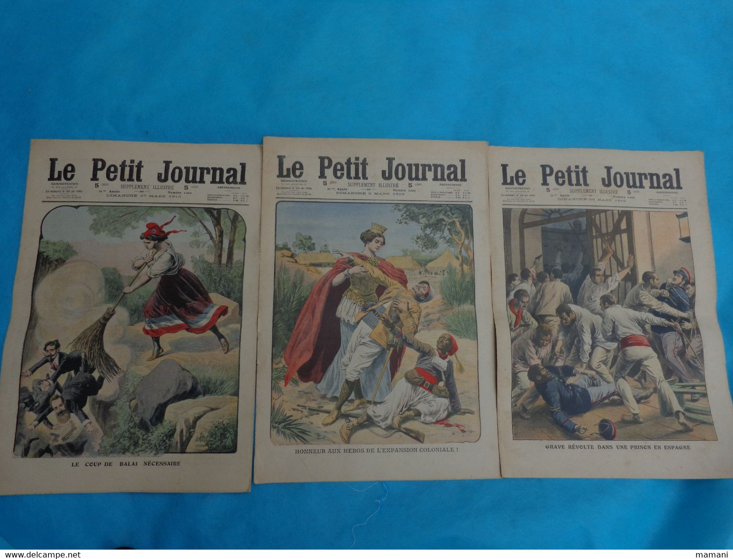 3 N° Le Petit Journal Mars  N°6-20-27 De 1910 Honneur Heros-expansion Coloniale-fiegenschuh-prison Espagne-dalai Lama - Sonstige & Ohne Zuordnung