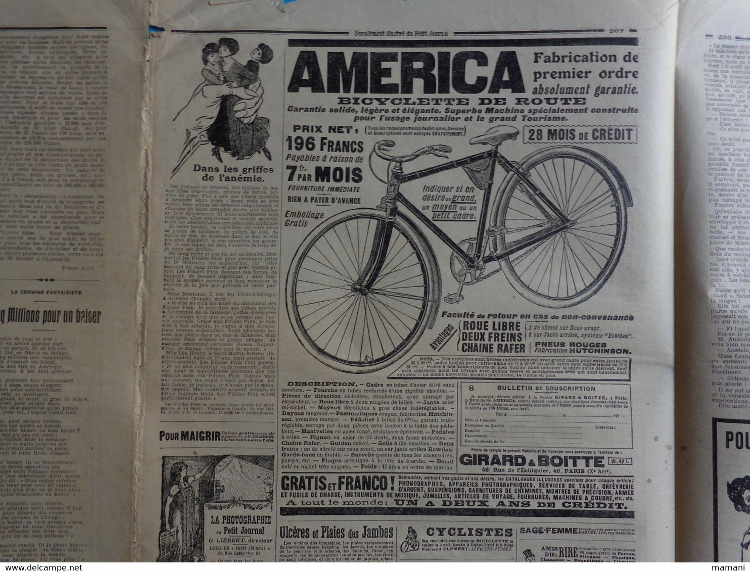 4 n° Le Petit Journal juin  n°5-12-19-26 de 1910  pluviose catastrophe-mort por la france-pun velo america