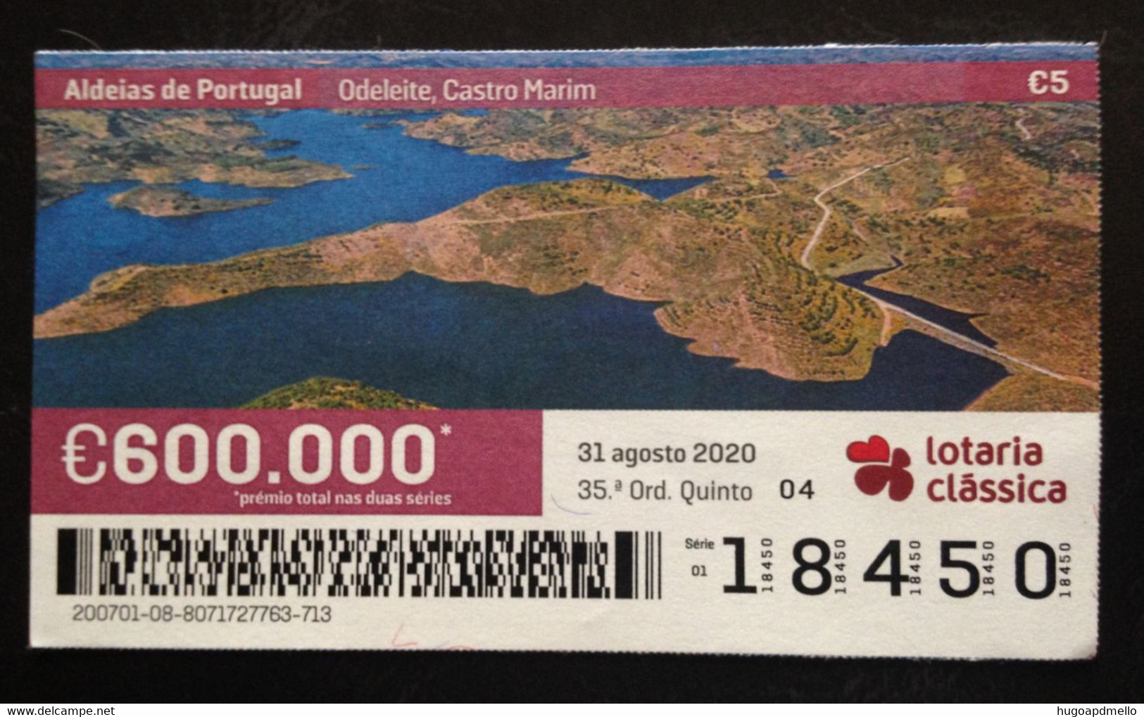 Portugal, Lottery Ticket, ARCHITECTURE, « Villages Of Portugal », 2020 - Loterijbiljetten