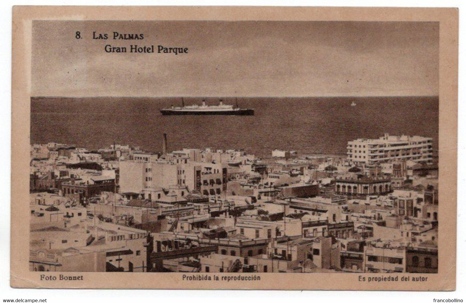 SPAIN - LAS PALMAS (GRAN CANARIA) GRAN HOTEL PARQUE - 1949 - La Palma