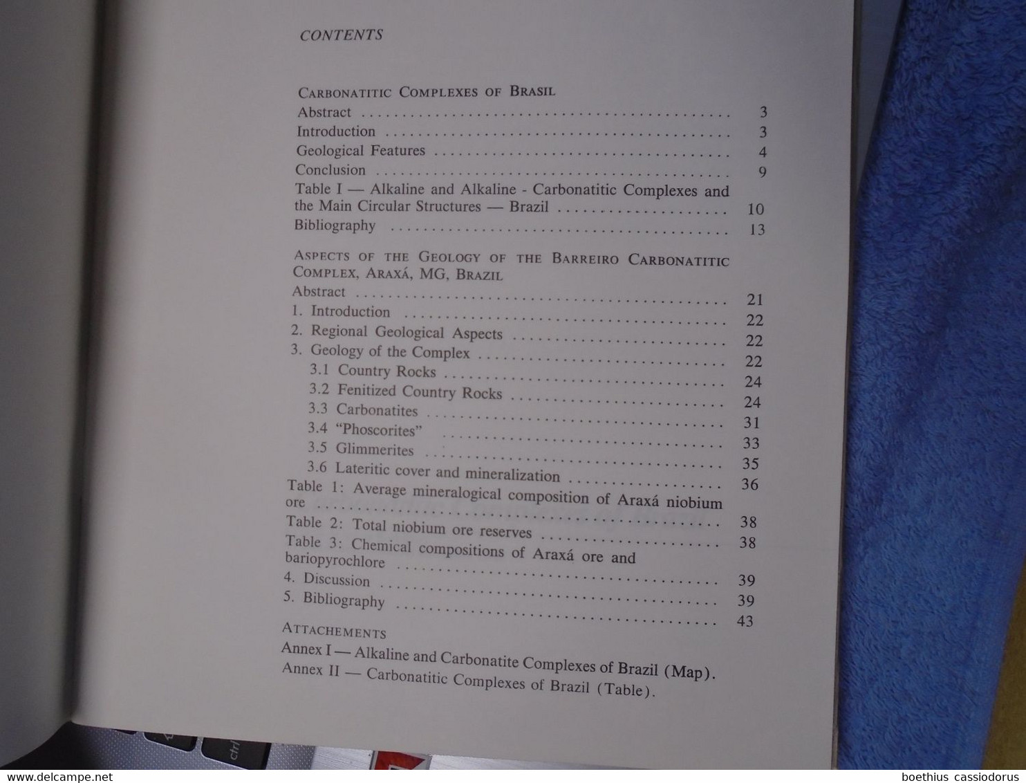 CARBONITIC COMPLEXES OF BRAZIL : GEOLOGY 1984 COMPANHIA BRASILEIRA DE METALURGIA E MINERACAO / BRESIL, GEOLOGIE... - Geowissenschaften