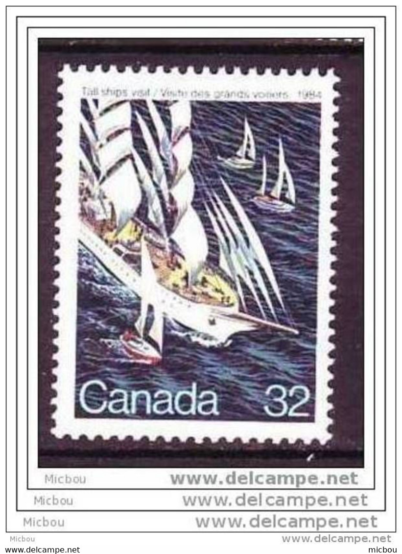 Canada, 1984, #1012, Visite Des Grands Voiliers, Tall Ships Visit, Bateau, Boat - Barche