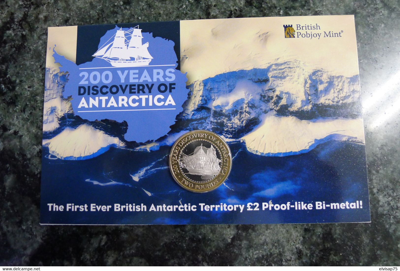 2 Pounds 200 Years Discovery Of Antarctica 2020 British Antarctic Territory Bi-Metal - Mint Sets & Proof Sets