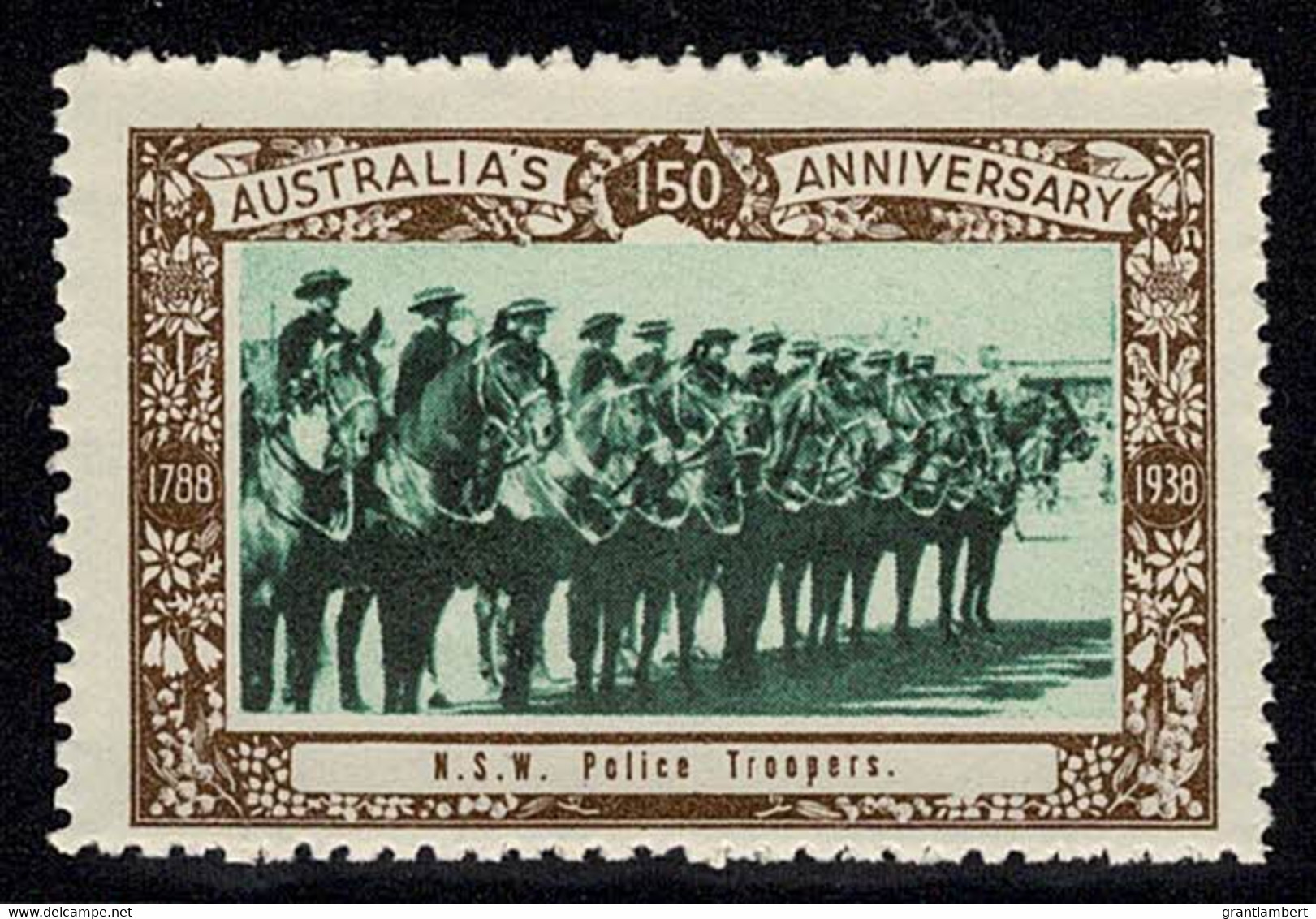 Australia 1938 NSW Police Troopers - NSW 150th Anniversary Cinderella MNH - Werbemarken, Vignetten